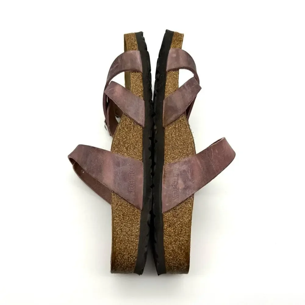 Birkenstock Franca Oiled Leather Sandal Lavender Blush EU 40 US L9 Narrow - Picture 5 of 14